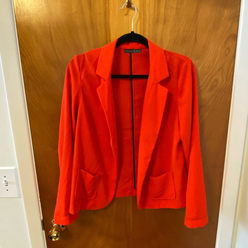 Bright orange\red blazer